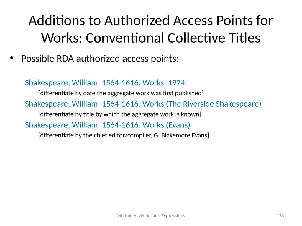 Describing works and expressions Module 6 Prepared - slide 136 of 163