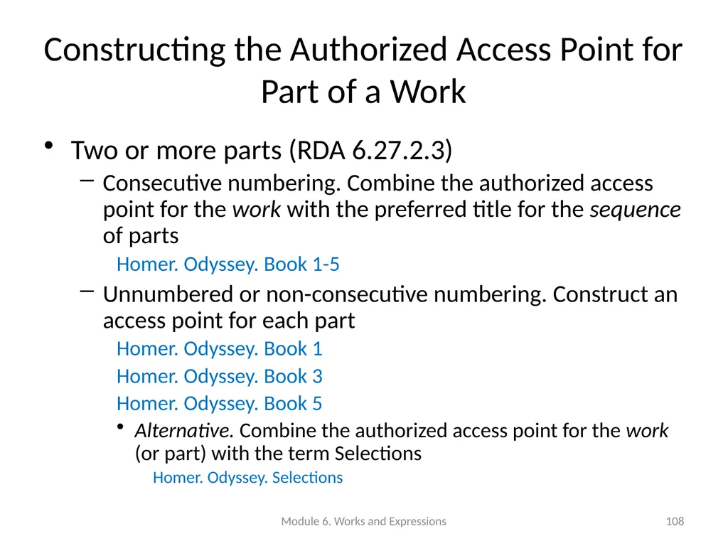 Describing works and expressions Module 6 Prepared - slide 108 of 163