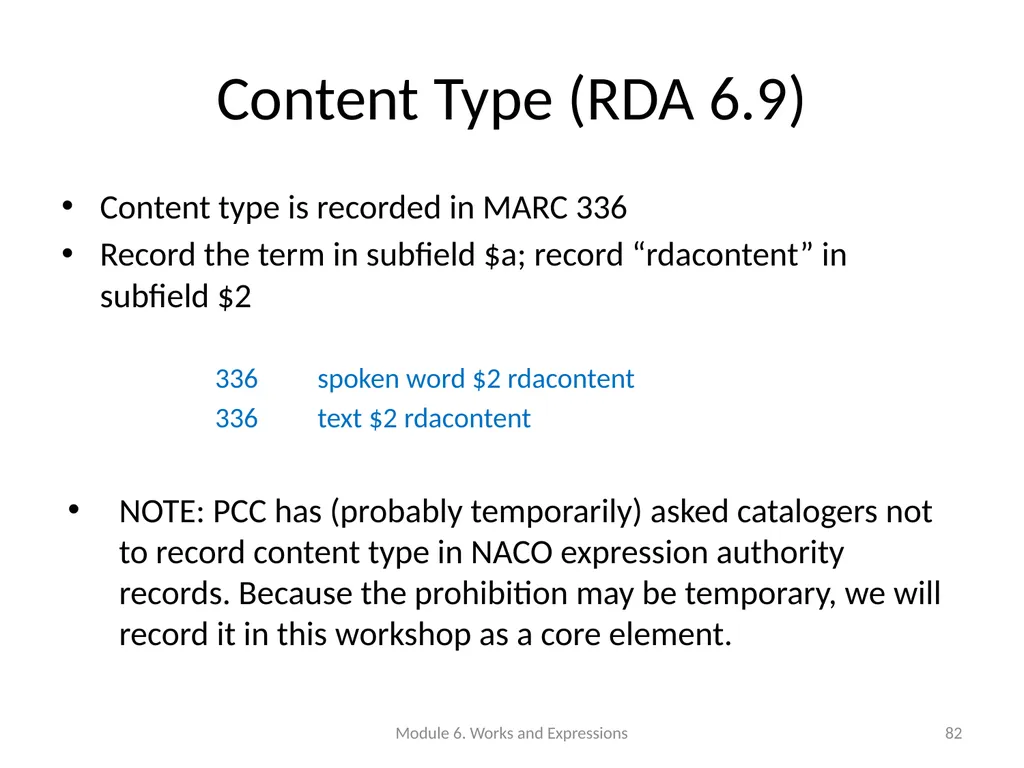 Describing works and expressions Module 6 Prepared - slide 82 of 163