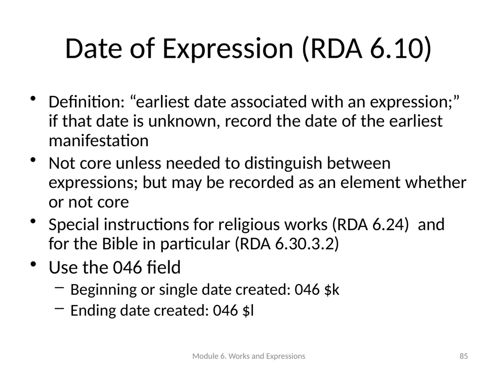 Describing works and expressions Module 6 Prepared - slide 85 of 163