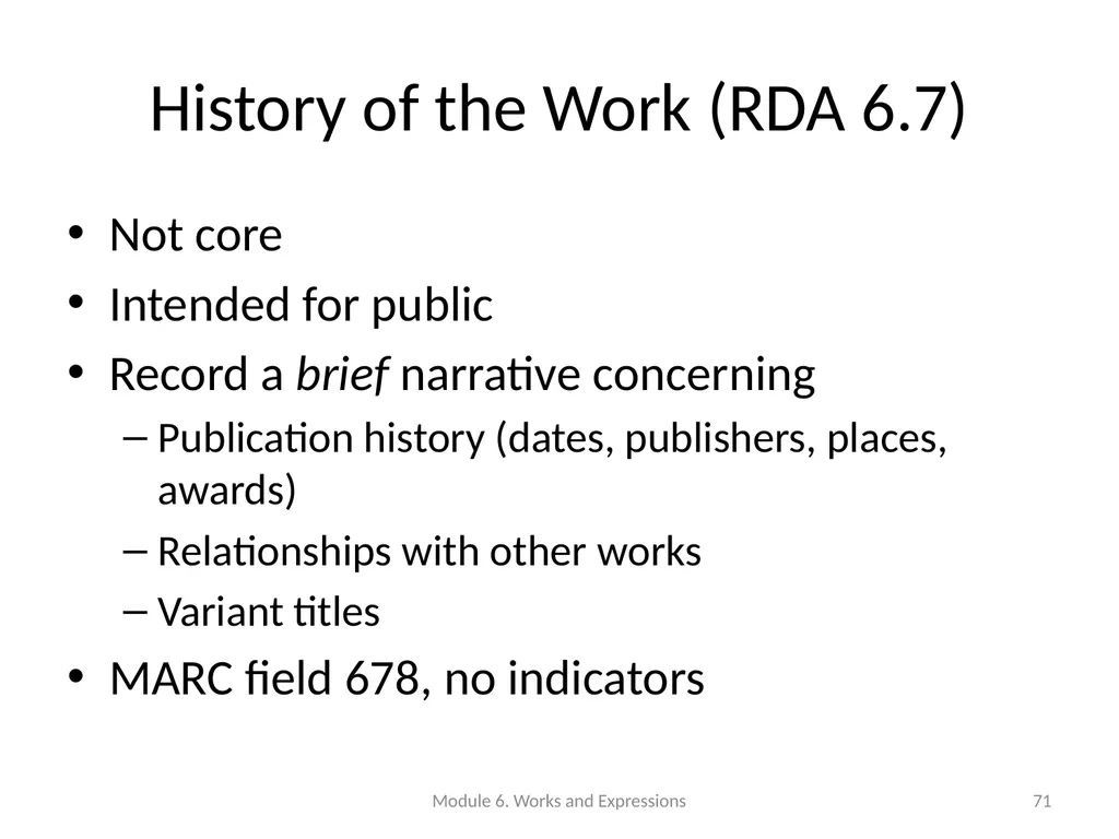 Describing works and expressions Module 6 Prepared - slide 71 of 163