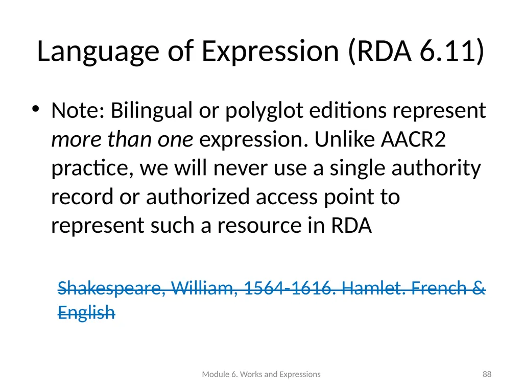 Describing works and expressions Module 6 Prepared - slide 88 of 163