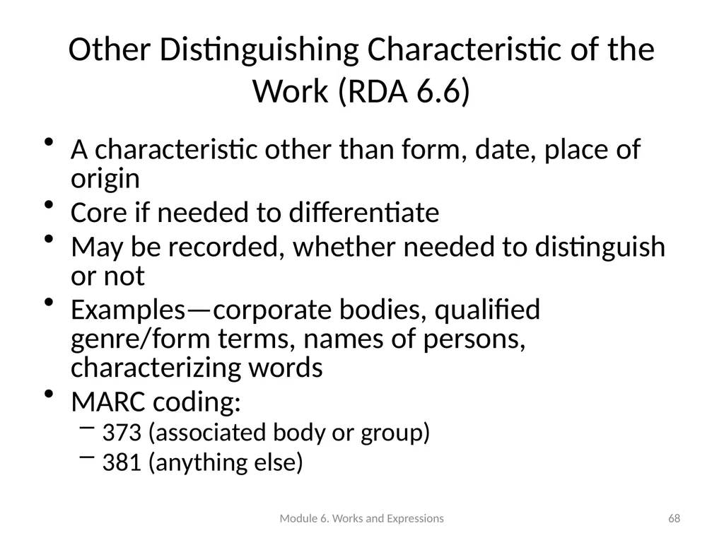 Describing works and expressions Module 6 Prepared - slide 68 of 163