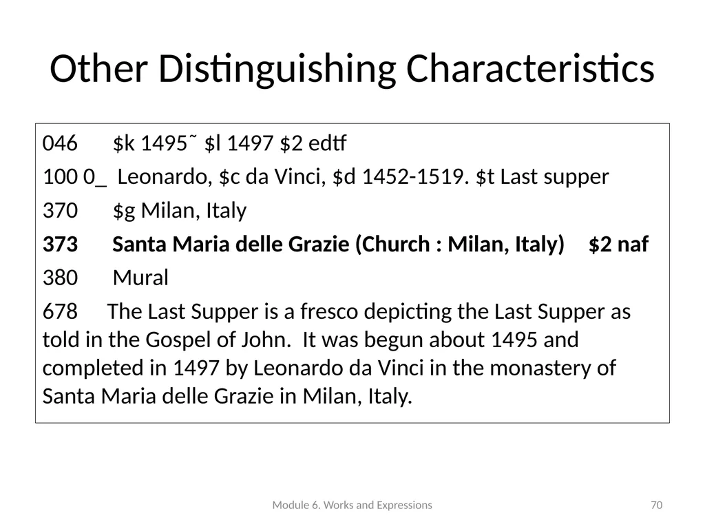 Describing works and expressions Module 6 Prepared - slide 70 of 163