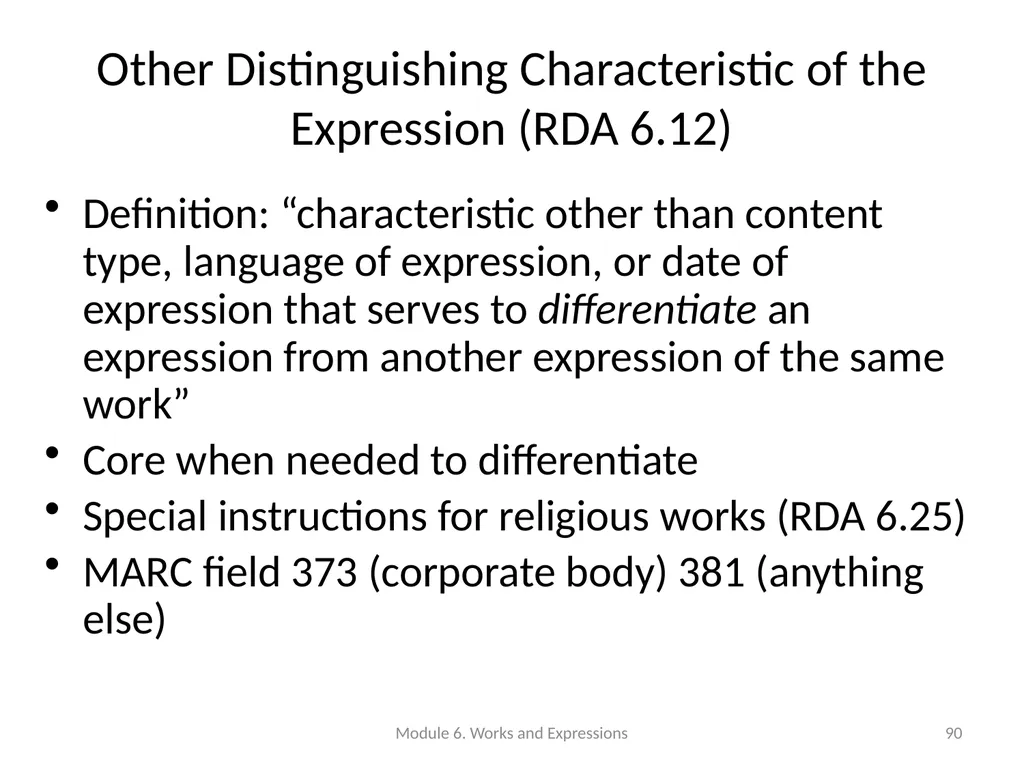 Describing works and expressions Module 6 Prepared - slide 90 of 163