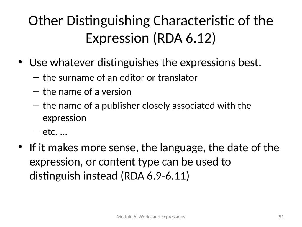 Describing works and expressions Module 6 Prepared - slide 91 of 163