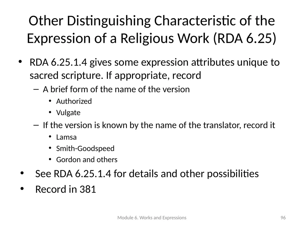Describing works and expressions Module 6 Prepared - slide 96 of 163