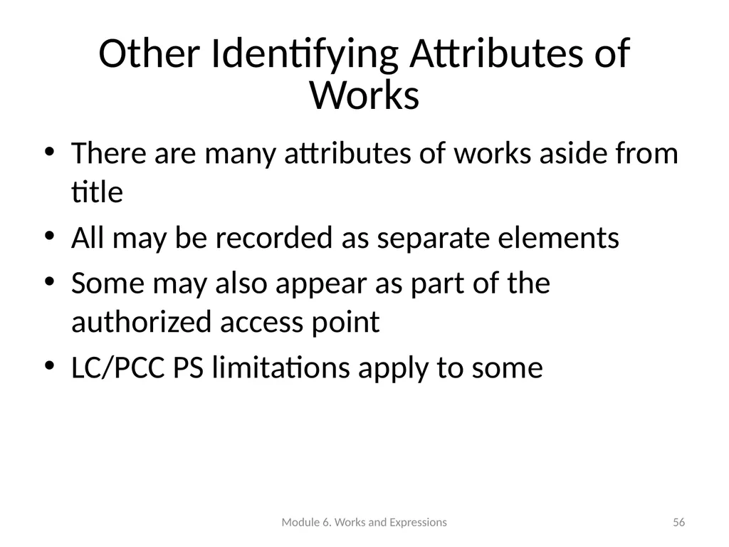 Describing works and expressions Module 6 Prepared - slide 56 of 163