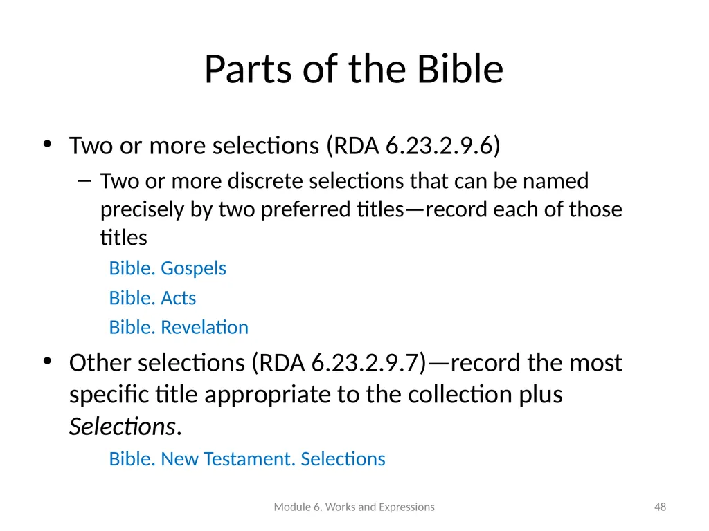 Describing works and expressions Module 6 Prepared - slide 48 of 163