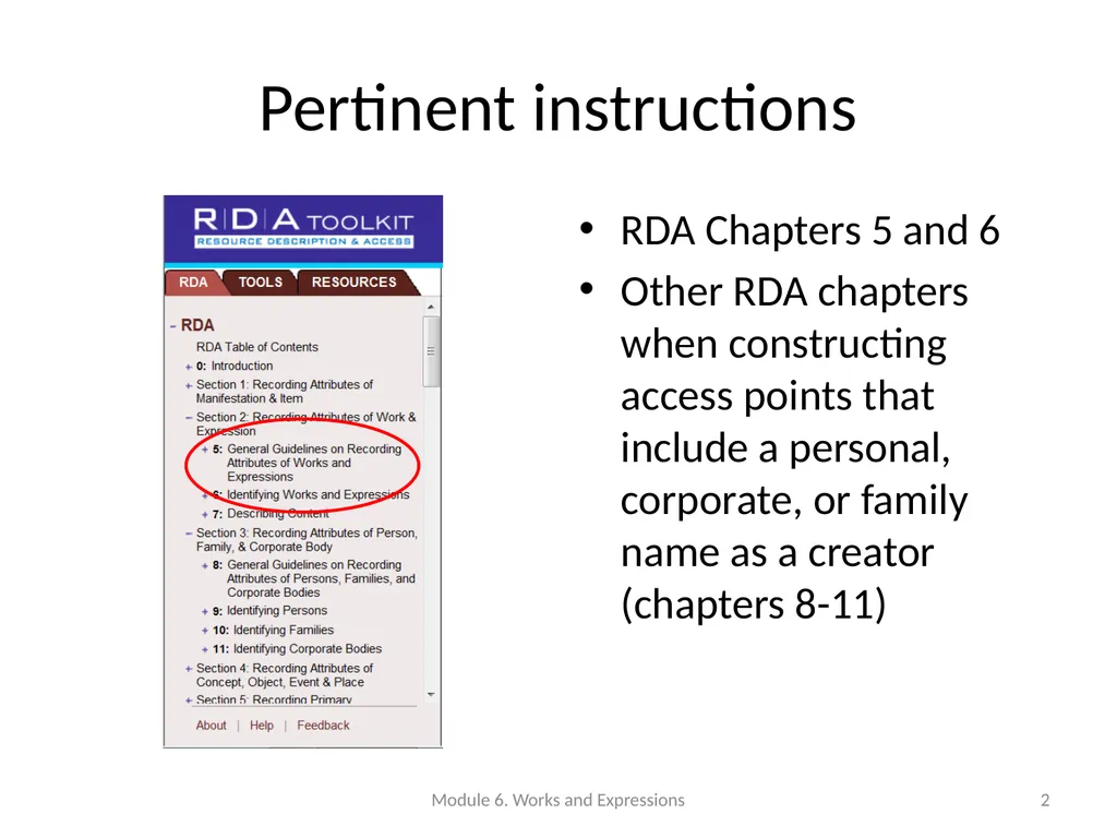 Describing works and expressions Module 6 Prepared - slide 2 of 163
