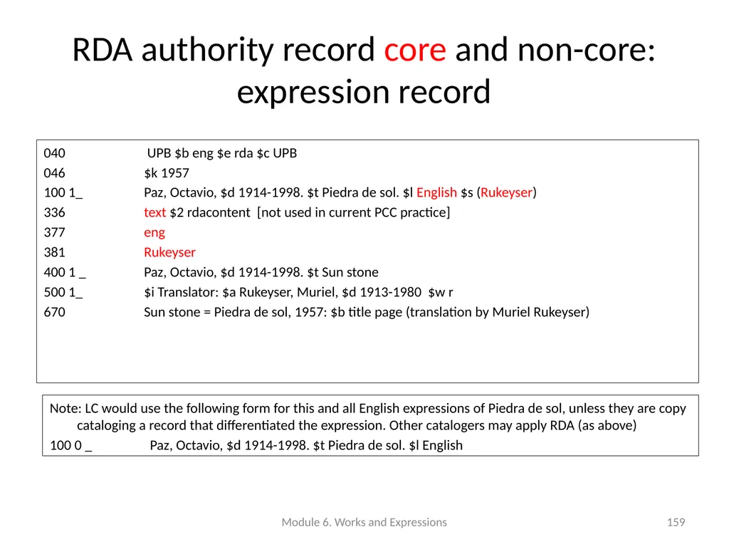 Describing works and expressions Module 6 Prepared - slide 159 of 163