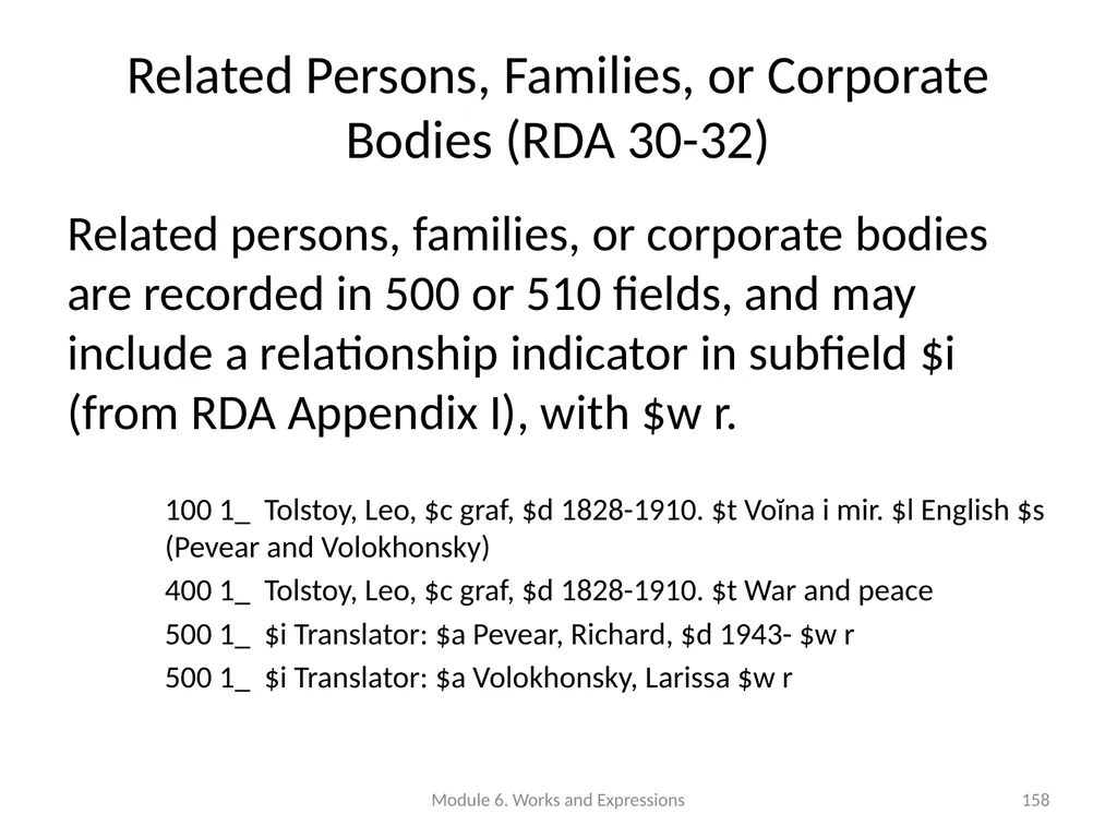Describing works and expressions Module 6 Prepared - slide 158 of 163