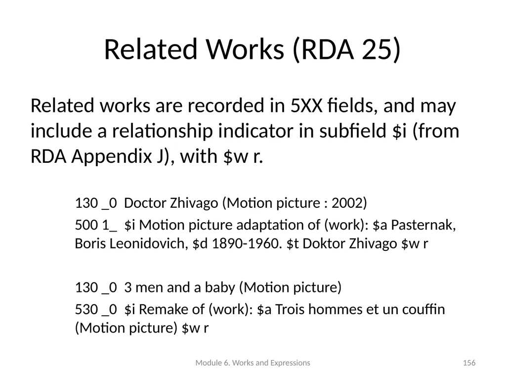 Describing works and expressions Module 6 Prepared - slide 156 of 163