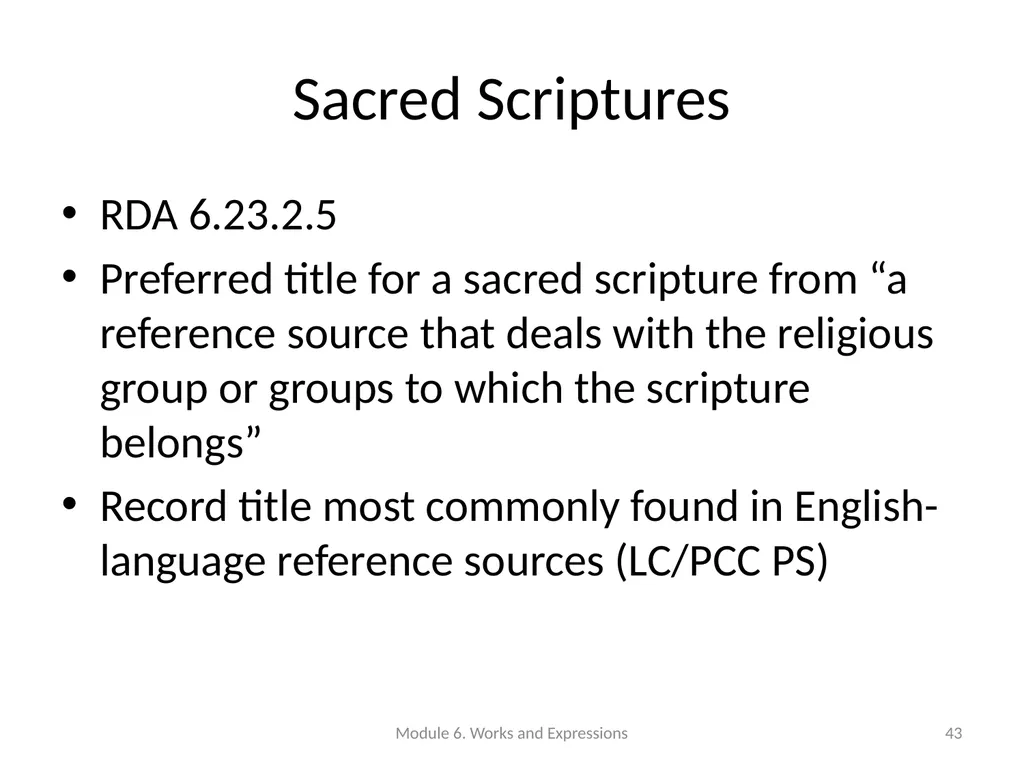Describing works and expressions Module 6 Prepared - slide 43 of 163