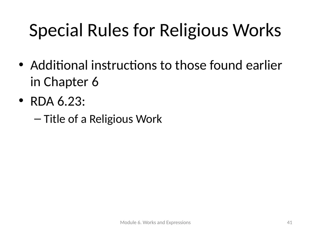 Describing works and expressions Module 6 Prepared - slide 41 of 163