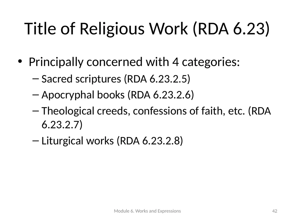 Describing works and expressions Module 6 Prepared - slide 42 of 163