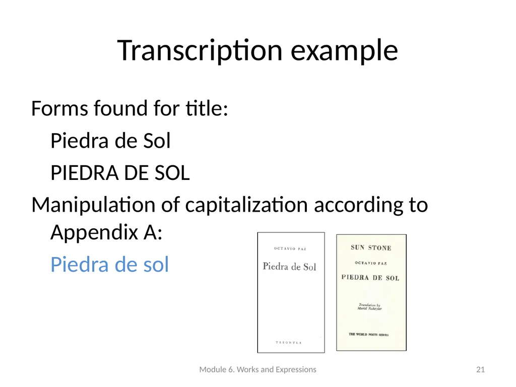 Describing works and expressions Module 6 Prepared - slide 21 of 163