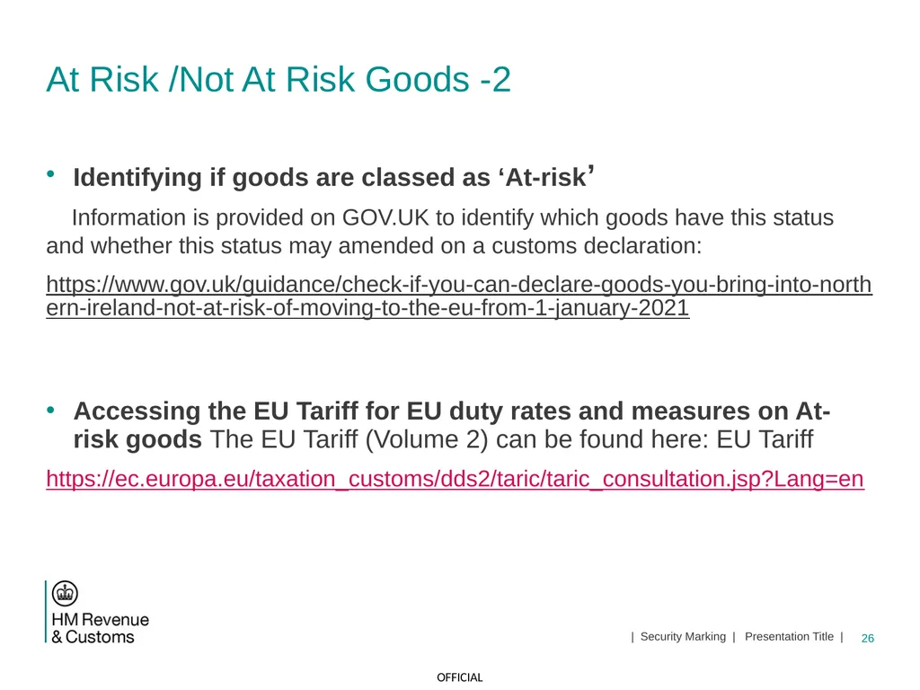 CDS NI Tariff Supplement Module Jan 2021 1 | - slide 26 of 39