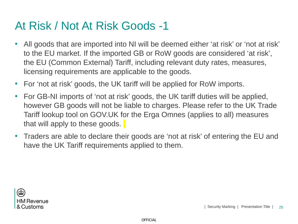 CDS NI Tariff Supplement Module Jan 2021 1 | - slide 25 of 39