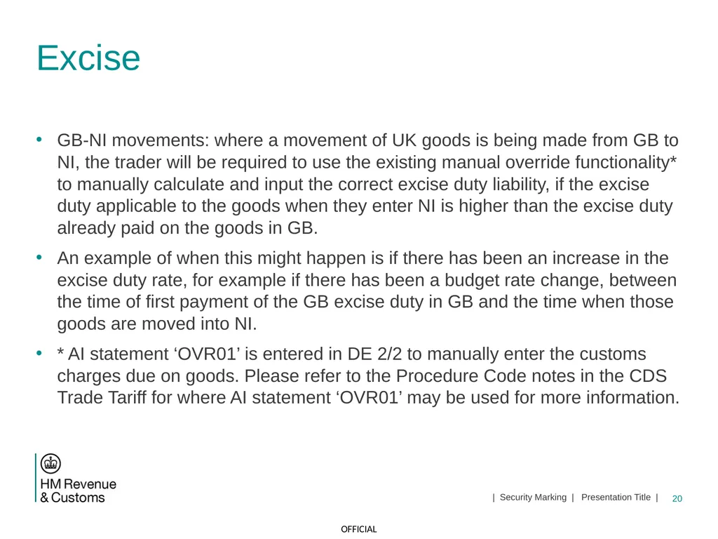 CDS NI Tariff Supplement Module Jan 2021 1 | - slide 20 of 39