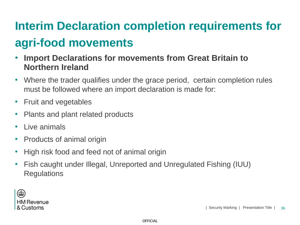CDS NI Tariff Supplement Module Jan 2021 1 | - slide 36 of 39