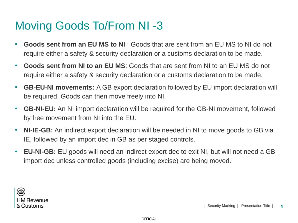 CDS NI Tariff Supplement Module Jan 2021 1 | - slide 9 of 39