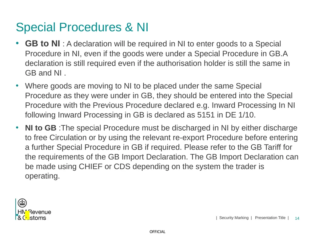 CDS NI Tariff Supplement Module Jan 2021 1 | - slide 14 of 39