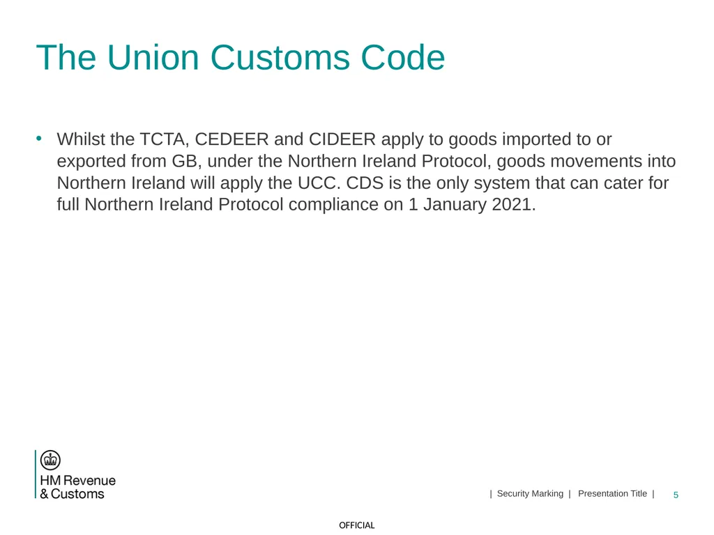 CDS NI Tariff Supplement Module Jan 2021 1 | - slide 5 of 39