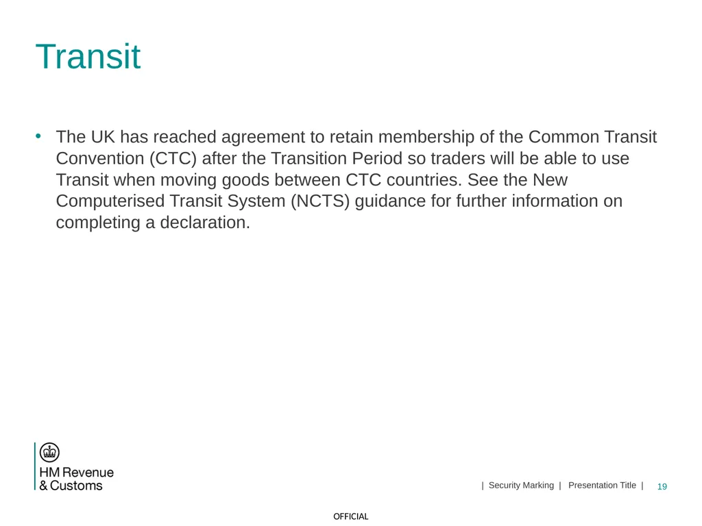CDS NI Tariff Supplement Module Jan 2021 1 | - slide 19 of 39