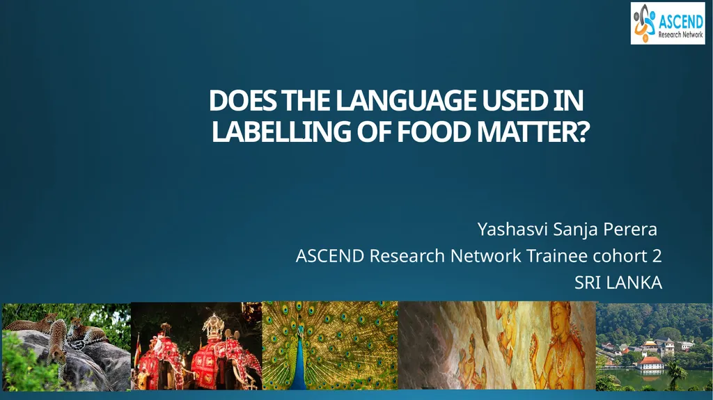 DOES THE LANGUAGE USED IN LABELLING OF FOOD