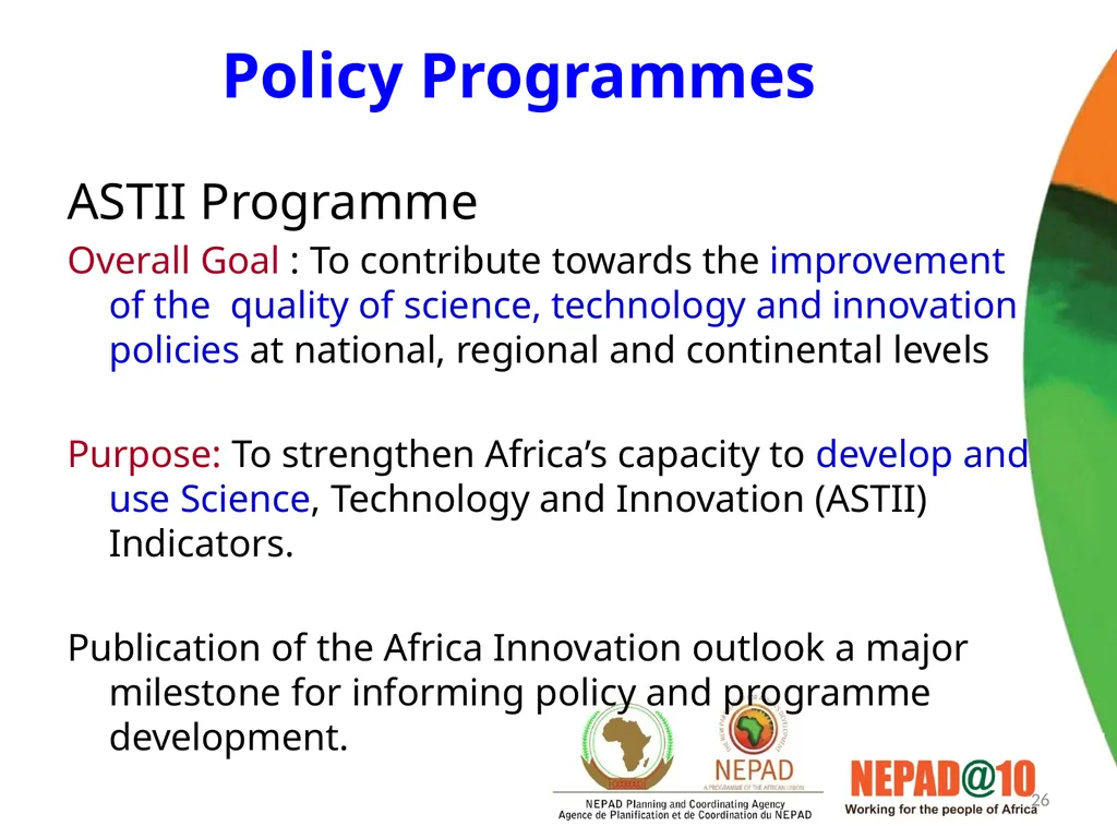 Science Technology and Innovation Programmes in - slide 26 of 35