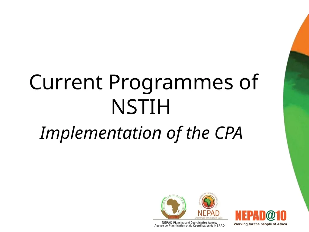 Science Technology and Innovation Programmes in - slide 6 of 35
