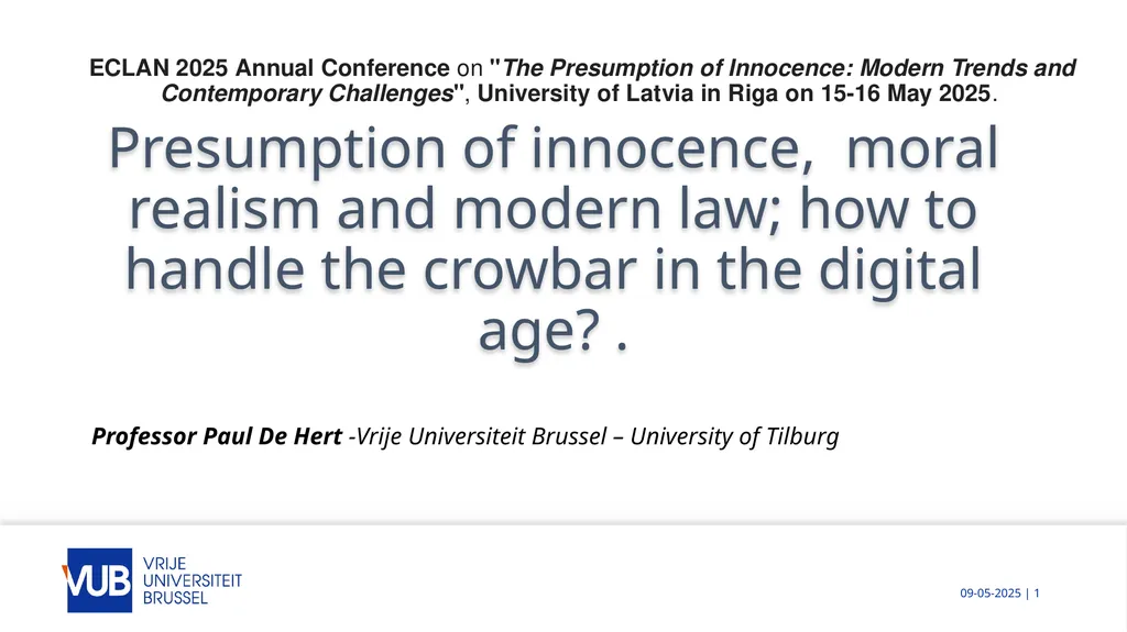 Professor Paul De Hert -Vrije Universiteit Brussel