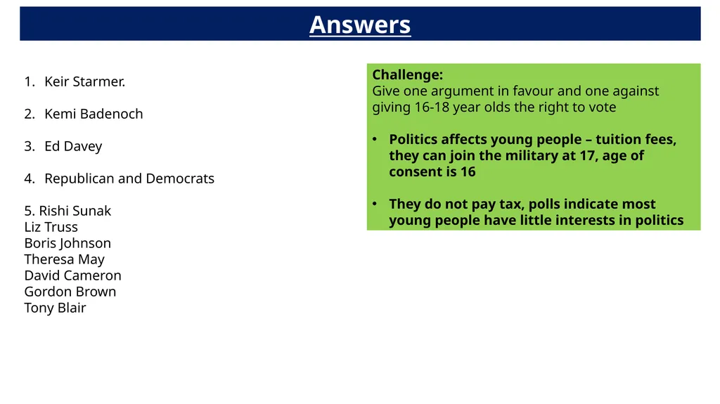 Do Now: Challenge: Give one argument in favour and - slide 2 of 8