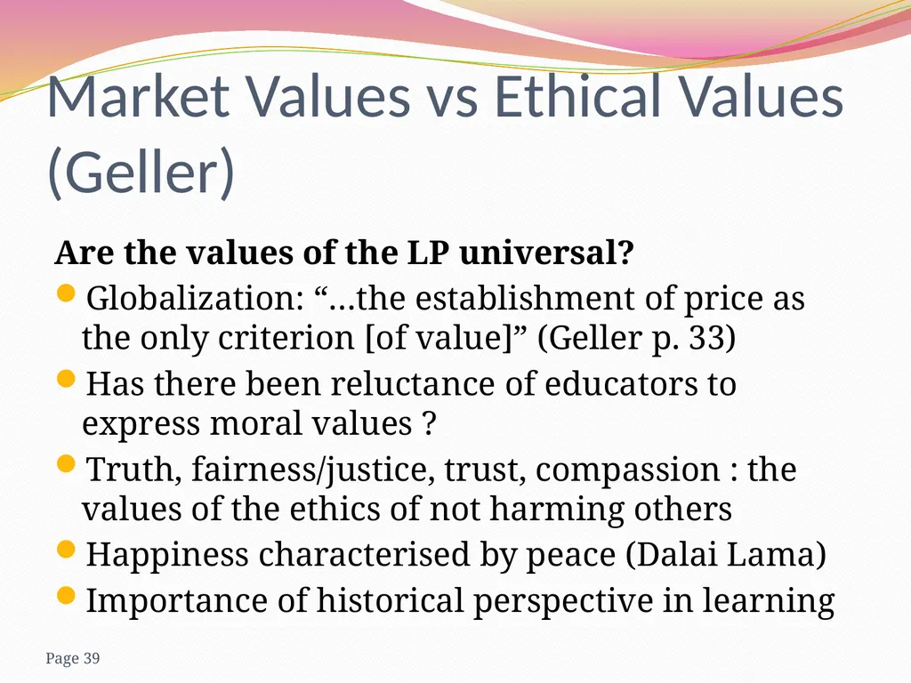 Human Ingenuity,ethics and the articulation - slide 39 of 61
