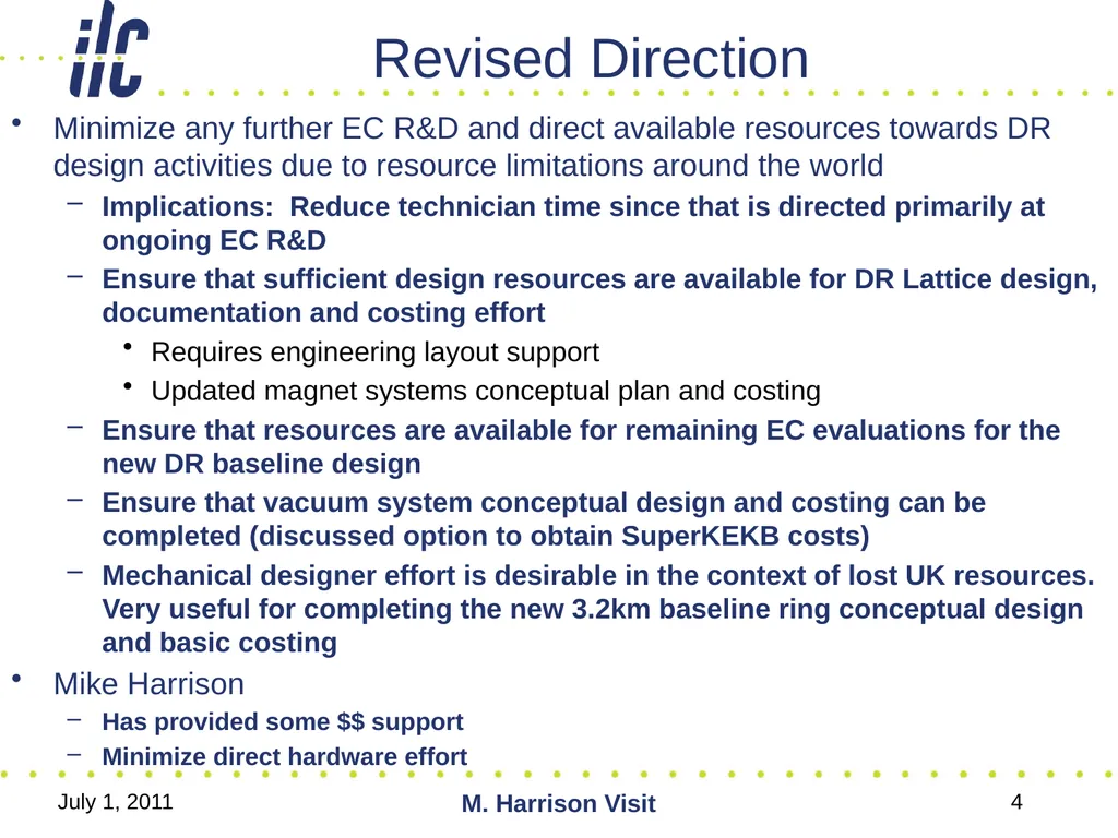 September 12, 2011 Global Design Effort 1 ILC - slide 4 of 18