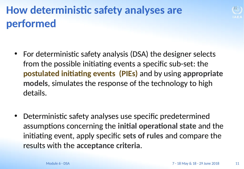 Module VI Deterministic safety analysis F. Adorján - slide 11 of 127
