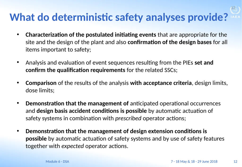 Module VI Deterministic safety analysis F. Adorján - slide 12 of 127