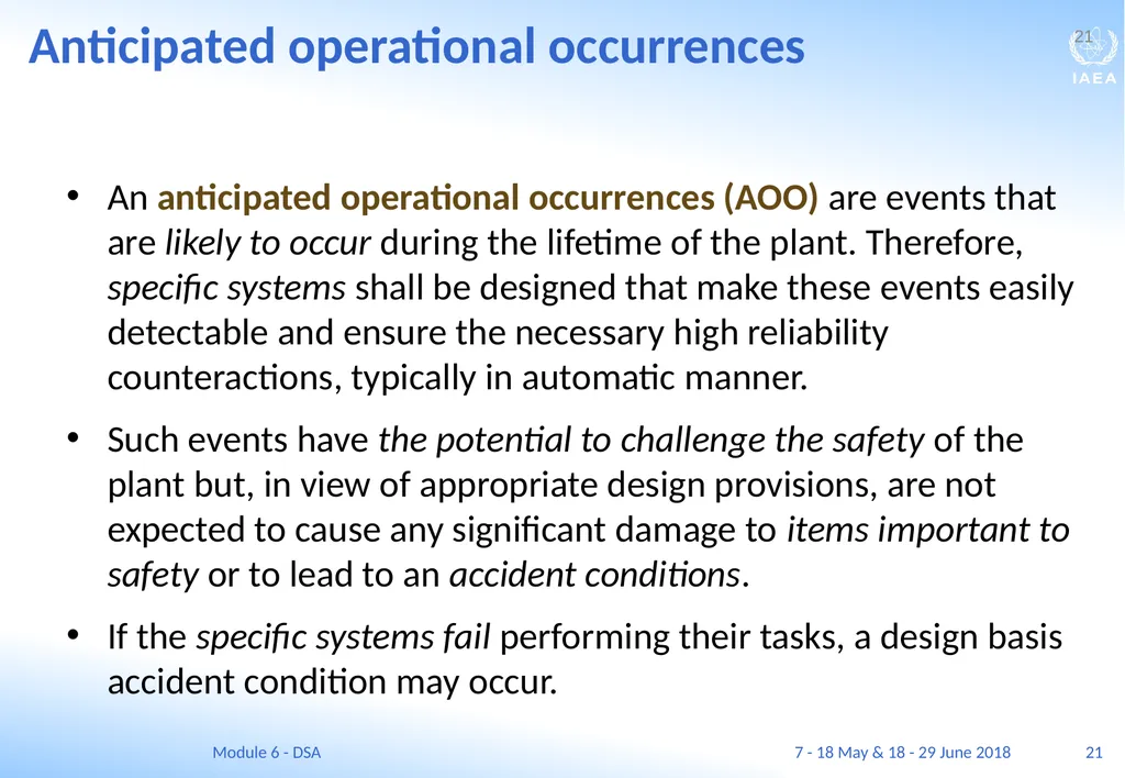 Module VI Deterministic safety analysis F. Adorján - slide 21 of 127