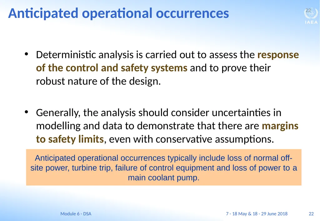 Module VI Deterministic safety analysis F. Adorján - slide 22 of 127