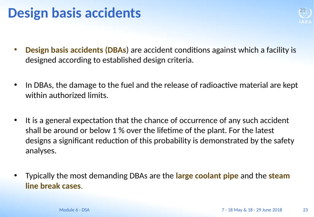 Module VI Deterministic safety analysis F. Adorján - slide 23 of 127