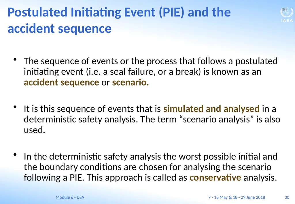 Module VI Deterministic safety analysis F. Adorján - slide 30 of 127