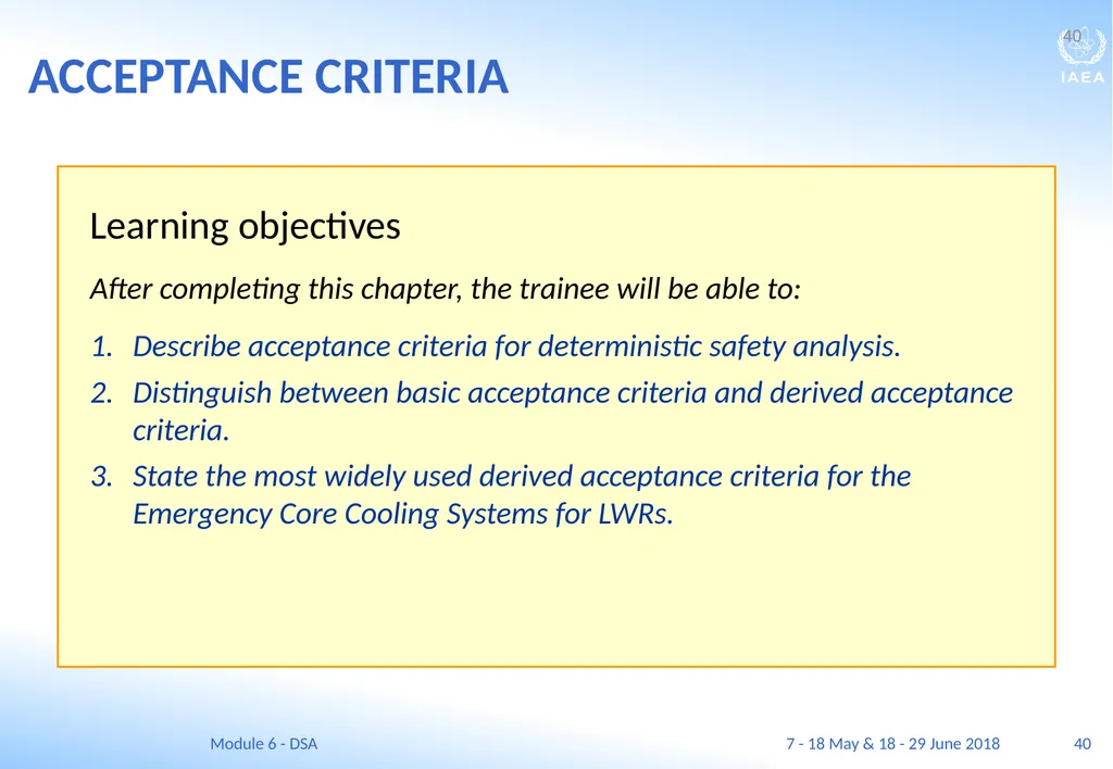 Module VI Deterministic safety analysis F. Adorján - slide 40 of 127