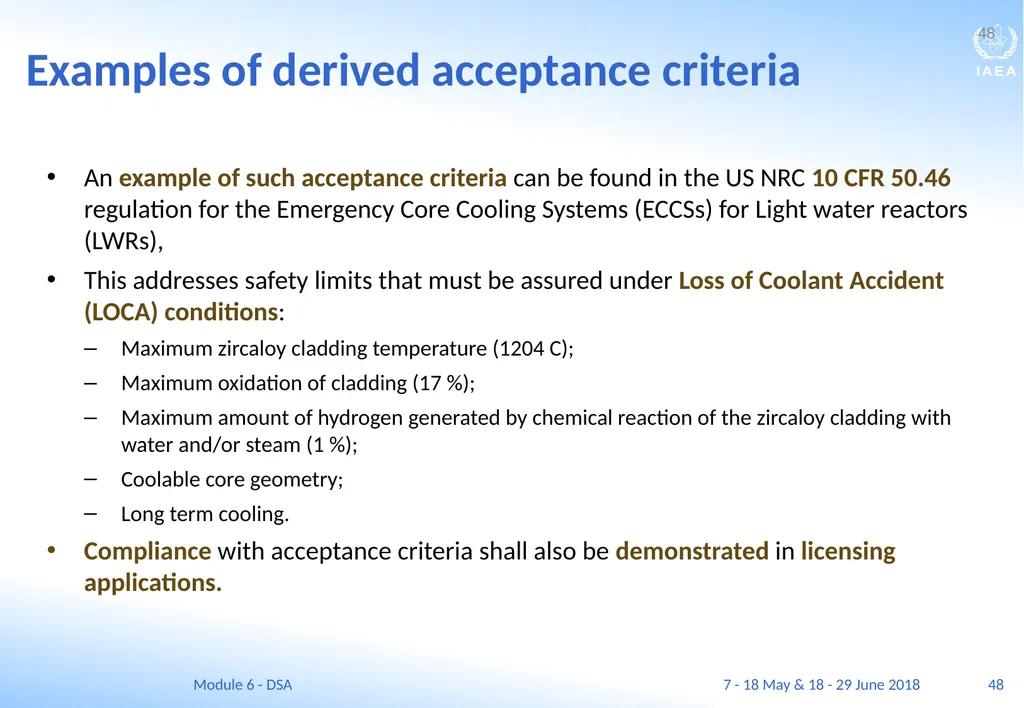Module VI Deterministic safety analysis F. Adorján - slide 48 of 127