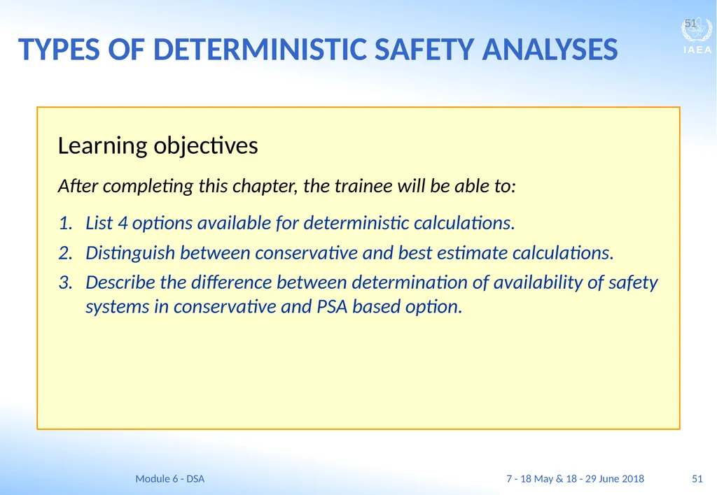 Module VI Deterministic safety analysis F. Adorján - slide 51 of 127