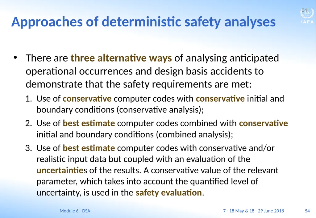 Module VI Deterministic safety analysis F. Adorján - slide 54 of 127