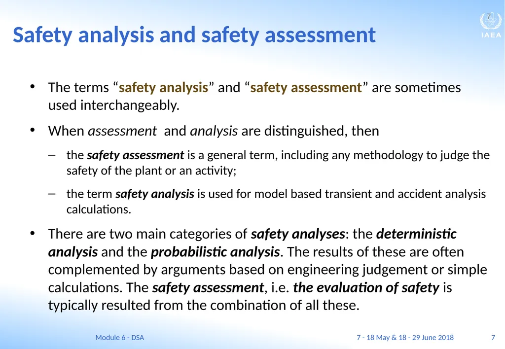 Module VI Deterministic safety analysis F. Adorján - slide 7 of 127