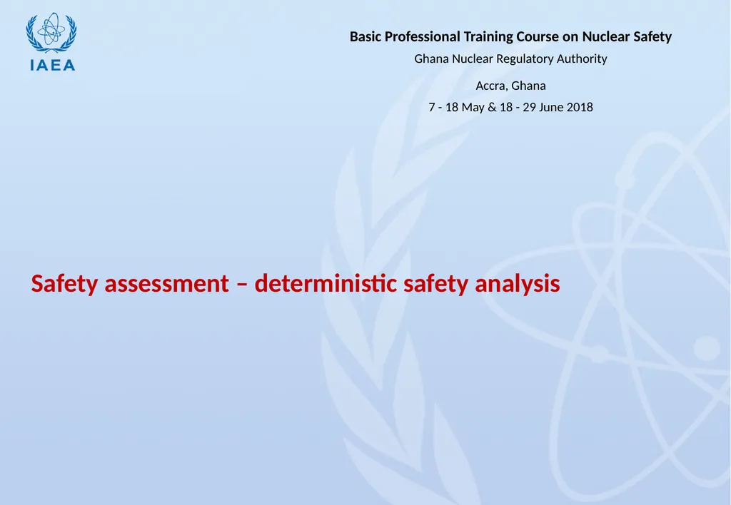 Module VI Deterministic safety analysis F. Adorján - slide 4 of 127