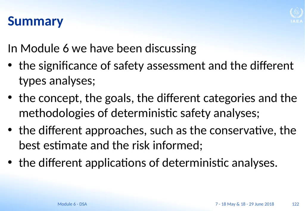 Module VI Deterministic safety analysis F. Adorján - slide 122 of 127