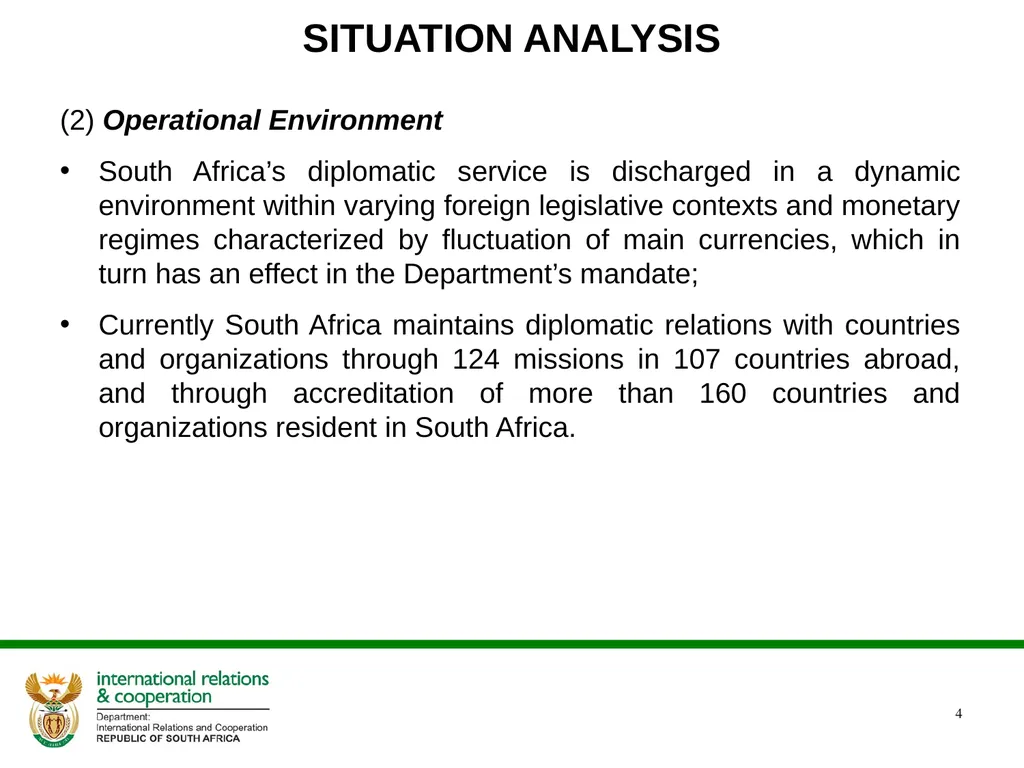 ANNUAL PERFORMANCE PLAN 2017/ 2018 PRESENTATION TO - slide 4 of 33